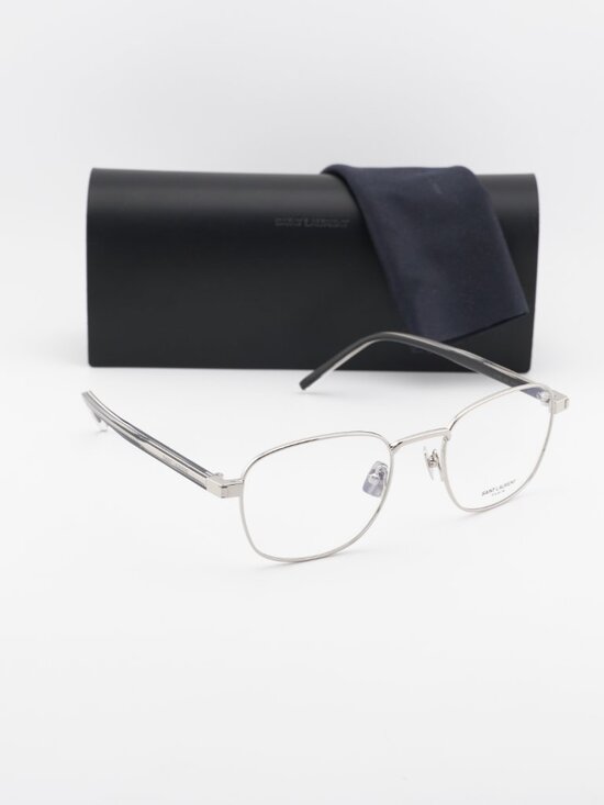 Saint Laurent SL699 005 Round Eyeglasses – Silver 53mm main image 7